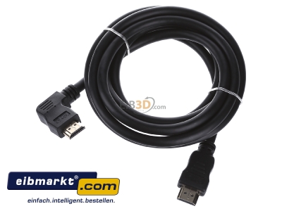 Ansicht oben vorne E+P Elektrik HDW 2 Lose HDMI Winkel-Anschlusskabel 2m 