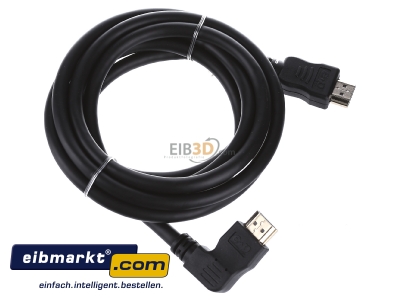 Ansicht oben links E+P Elektrik HDW 2 Lose HDMI Winkel-Anschlusskabel 2m 