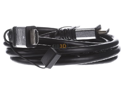 Ansicht links E+P Elektrik HDMI401 HDMI High-Speed-Kabel Ethernet,2m,si/sw 