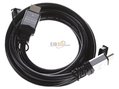 Ansicht oben hinten E+P Elektrik HDMI401 HDMI High-Speed-Kabel Ethernet,2m,si/sw 