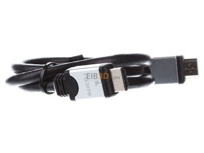 Ansicht links E+P Elektrik HDMI401/1 HDMI High-Speed-Kabel Ethernet,1m,si/sw 