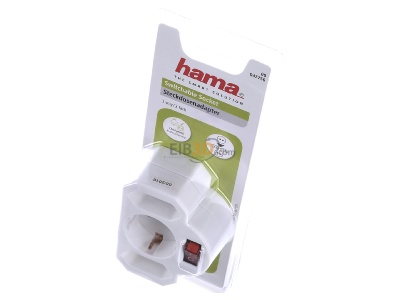 Ansicht oben vorne Hama 47756 Steckdosenadapter 3f.,mit Schalter 