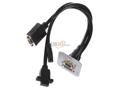 Ansicht oben vorne Kindermann 7441000586 Anschlussblende VGA,Audio 3,5mm Kli 