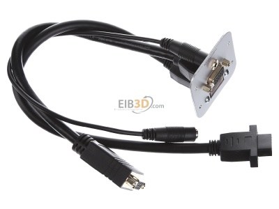 Ansicht oben links Kindermann 7441000586 Anschlussblende VGA,Audio 3,5mm Kli 
