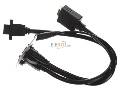 Ansicht oben rechts Kindermann 7441000586 Anschlussblende VGA,Audio 3,5mm Kli 