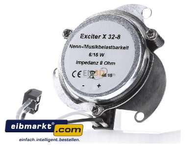 Frontansicht Huber+Shne Exciter 6W, 8 Ohm Exciter 