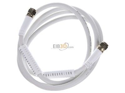 Top rear view E+P Elektrik FA401G Coax patch cord F connector 1,5m 
