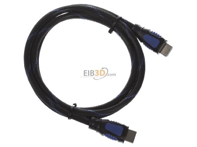 Ansicht oben links E+P Elektrik H400B High-Speed-HDMI-Kabel 1,5m,m.Ethernetsw/bl 