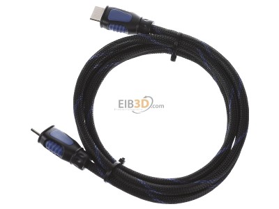 Ansicht oben rechts E+P Elektrik H400B High-Speed-HDMI-Kabel 1,5m,m.Ethernetsw/bl 