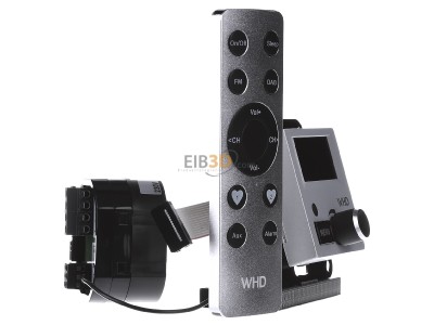 View on the left Huber + Shne WHD DAB+UP-Radio-RC si Radio FM digital display 
