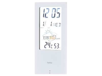 Frontansicht Hama TH-140 186366 ws Thermo-/Hygrometer m.Wetterindikator 
