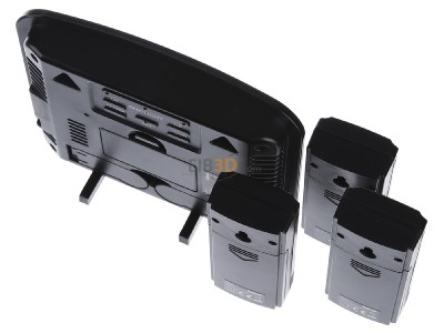 Top rear view Hama EWS-Trio 186311 sw El. weather station 3 sensors 
