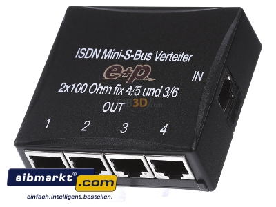 Frontansicht E+P Elektrik T 314 ISDN-Verteiler 4-fach 