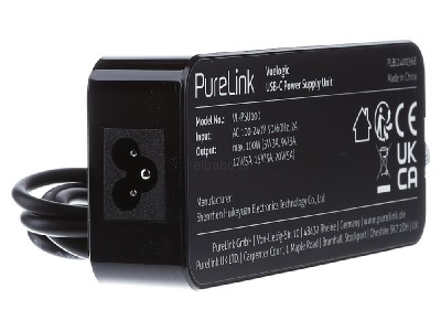 View on the left Vuelogic VL-PSU100 USB-C power adapter Vuelogic, 100W PD, 
