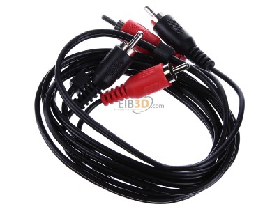 Top rear view E+P Elektrik B33 AV patch cord 1,5m 
