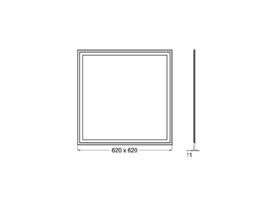 Ma�zeichnung Brumberg 32055974 LED Panel 620x620 4 000K 4000 K