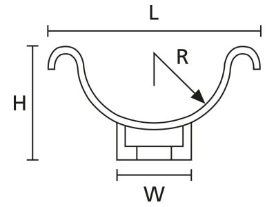 Dimensional drawing 2 Hellermann Tyton R2 PVC BK D1 Mounting strap

