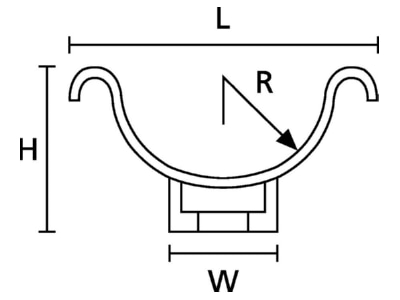 Dimensional drawing 4 Hellermann Tyton R2 PVC BK D1 Mounting strap