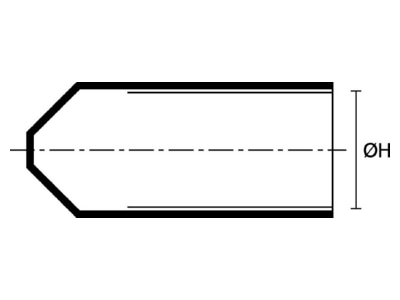 Ma�zeichnung 1 Hellermann Tyton 1612 1 B8W PEX BK Endkappe