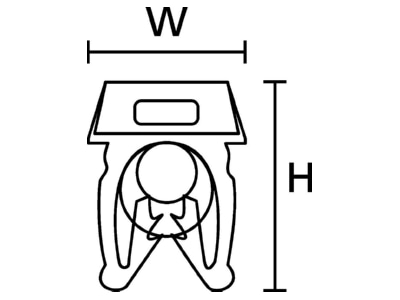 Mazeichnung 3 Hellermann Tyton WIC1 ALNR PA YE T1 Kennzeichnungsclip