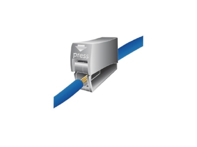 Dimensional drawing 2 Hellermann Tyton HECL 1 1 PA GY 100ST Terminal for luminaire 2 5mm 
