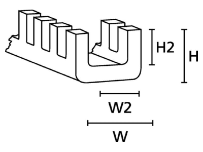 Dimensional drawing 1 Hellermann Tyton G51PAA NA  VE25m  Cable protection strip for duct G51PAA NA  quantity  25m 
