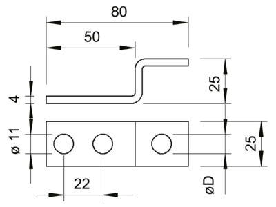 Ma�zeichnung 2 OBO 5011 VA M12 Endstueck M12  V4A