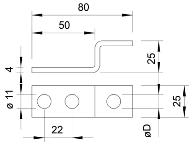 Ma�zeichnung 3 OBO 5011 VA M12 Endstueck M12  V4A