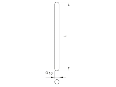 Ma�zeichnung 2 OBO 101 A CU Erdeinfuehrungsstange 1500mm Cu