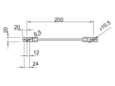 Ma�zeichnung 2 OBO 853 200 Ueberbrueckungsseil 200mm