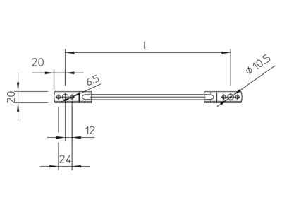 Ma�zeichnung 3 OBO 853 200 Ueberbrueckungsseil 200mm