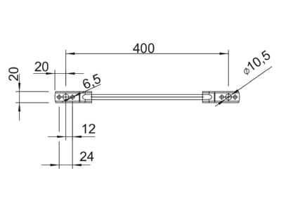 Ma�zeichnung 1 OBO 853 400 Ueberbrueckungsseil 400mm