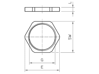 Ma�zeichnung 2 OBO 169 MS M75 Gegenmutter M75  CuZn  N