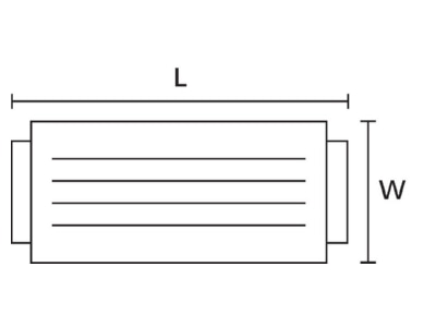 Dimensional drawing 1 Hellermann Tyton Reliseal V510 Transition joint
