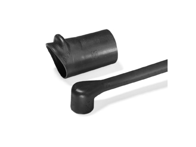 Produktbild Hellermann Tyton 1124 1 G PO X BK Warmschrumpfformteil Stecker rechtwinklig