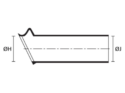Ma�zeichnung 1 Hellermann Tyton 1124 1 G PO X BK Warmschrumpfformteil Stecker rechtwinklig