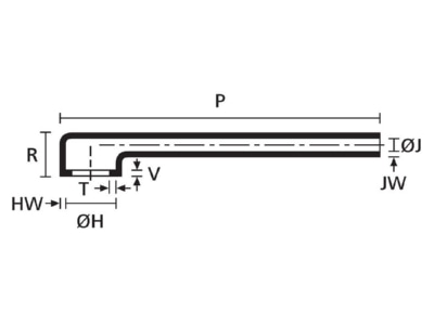 Ma�zeichnung 2 Hellermann Tyton 1124 1 G PO X BK Warmschrumpfformteil Stecker rechtwinklig
