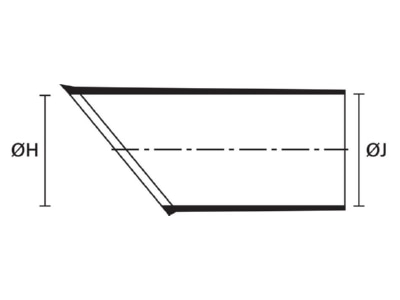 Ma�zeichnung 1 Hellermann Tyton 1152 6 HW21 PO X BK Warmschrumpfformteil Stecker rechtwinklig