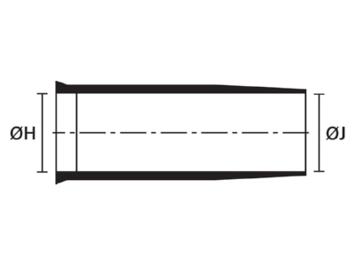 Ma�zeichnung 1 Hellermann Tyton 152 61 HW21 PO X BK Warmschrumpfformteil 5 1  schwarz