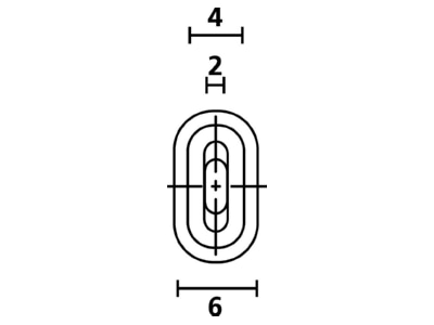 Dimensional drawing 1 Hellermann Tyton HV4820 PVC NA 2000 Cable entry sleeve 2   6mm
