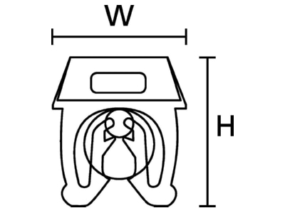 Ma�zeichnung 3 Hellermann Tyton WIC0 0 PA66 YE 1000 Kennzeichnungsclip gelb Aufdruck 0
