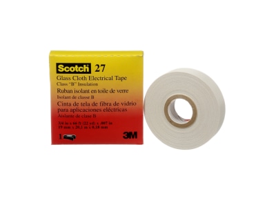 Produktbild 1 3M Scotch 27 19x20 Glasfaser Gewebeband 19mm x 20m  weiss
