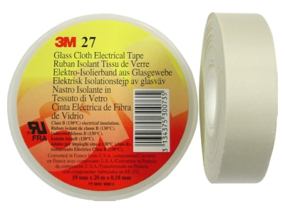Produktbild 2 3M Scotch 27 19x20 Glasfaser Gewebeband 19mm x 20m  weiss