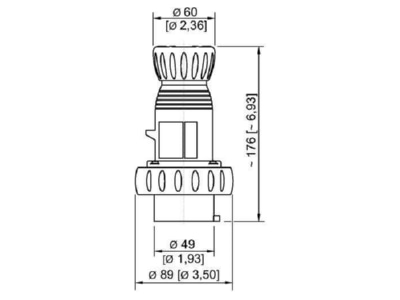 Dimensional drawing Stahl 126371 Ex proof plug