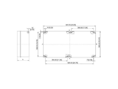 Dimensional drawing Stahl 136902 Flush mounted terminal box