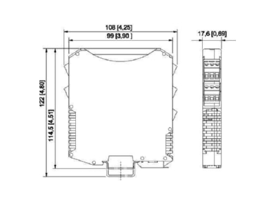 Dimensional drawing Stahl 201684 Temperature transformer