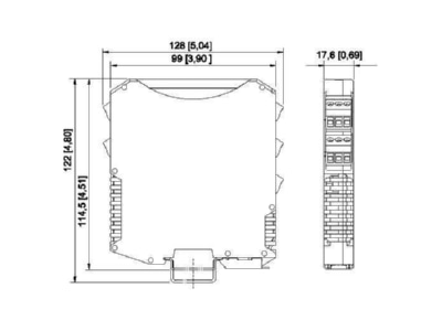 Dimensional drawing Stahl 238277 Limit signal transmitter