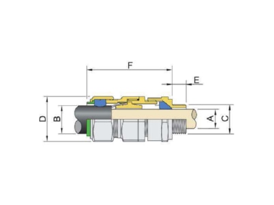 Dimensional drawing Stahl 246285 Cable gland