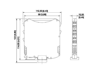 Dimensional drawing Stahl 261386 Isolation amplifier