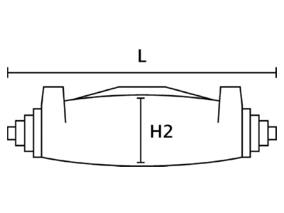 Dimensional drawing 2 Hellermann Tyton i 4 PUR33 GN SF Straight through joint